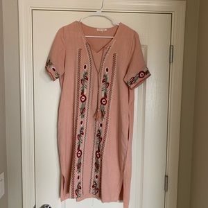 Called to Surf pink embroidered dress